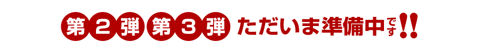 第二弾、第三弾、ただいま準備中!